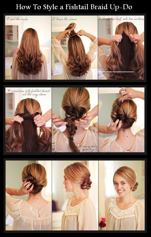 How To Style a Fishtail Braid Up-Do
