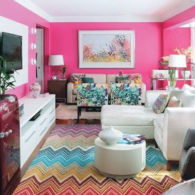 Tips Deko ] 17 Idea Dekorasi Ruang Tamu Dengan Warna Tema Pink 
