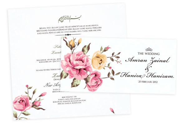 Edisi Perkahwinan Senarai Rekaan Kad Kahwin Moden Bertemakan Floral Mempersona Wanista Com